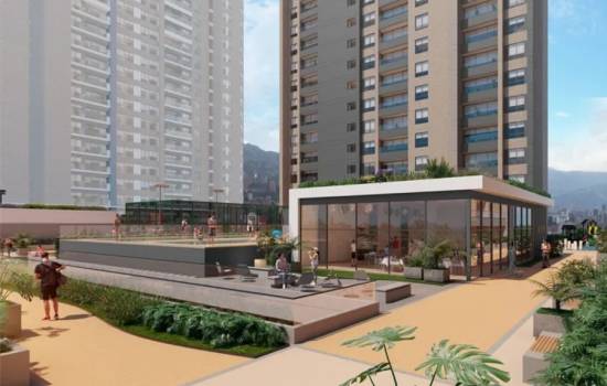 Proyecto de vivienda Samán, apartamentos en venta en Medellín, Ciudad del Río de la constructora AMARILO.