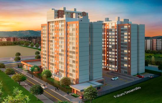 Proyecto de vivienda Ciudad La Salle Loira - 30.60, apartaestudios en venta en Bogotá, Alameda de la constructora MARVAL.