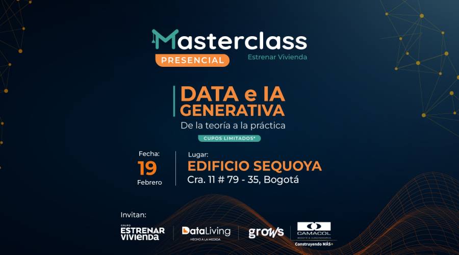 Masterclass Data e IA Generativa presencial en Bogotá – Estrenar Vivienda.