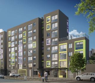 Proyecto de vivienda Triventto Apartamentos, apartaestudios en venta en Bogotá, Santa Fé de la constructora AMBIENTTI CONSTRUCTORA INMOBILIARIA S.A.