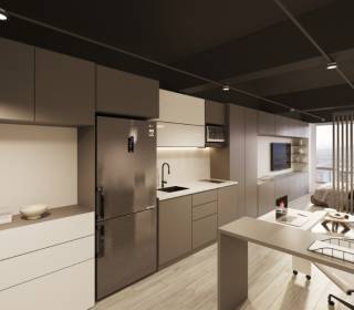 Proyecto de vivienda Arte K 5-18, apartaestudios en venta en Bogotá, Santa Fé de la constructora AKILA.