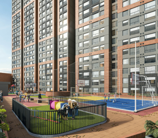 Proyecto de vivienda Murales, apartamentos en venta en Bogotá, Las Brisas de la constructora CUSEZAR.