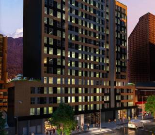 Proyecto de vivienda Inter 13-33, apartaestudios en venta en Bogotá, Centro Internacional de la constructora URBANSA.