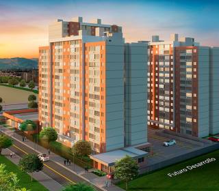 Proyecto de vivienda Ciudad La Salle Loira, apartaestudios en venta en Bogotá, Alameda de la constructora MARVAL.