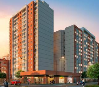 Proyecto de vivienda Ciudad La Salle Loira, apartaestudios en venta en Bogotá, Alameda de la constructora MARVAL.