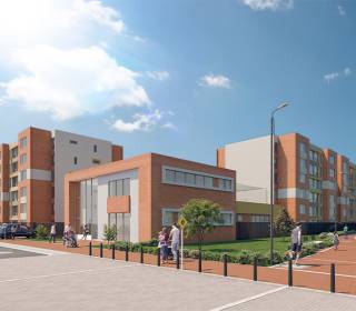 Proyecto de vivienda Manzano, apartamentos en venta en Mosquera, El Trébol de la constructora TRÍADA.
